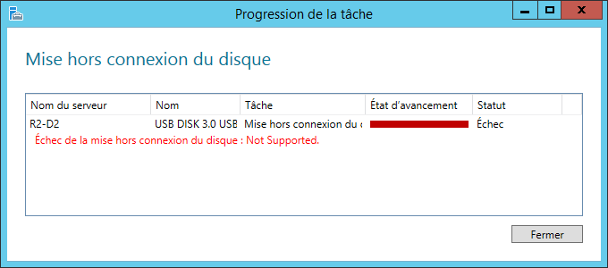 Sauvegarde externe Hyper-V