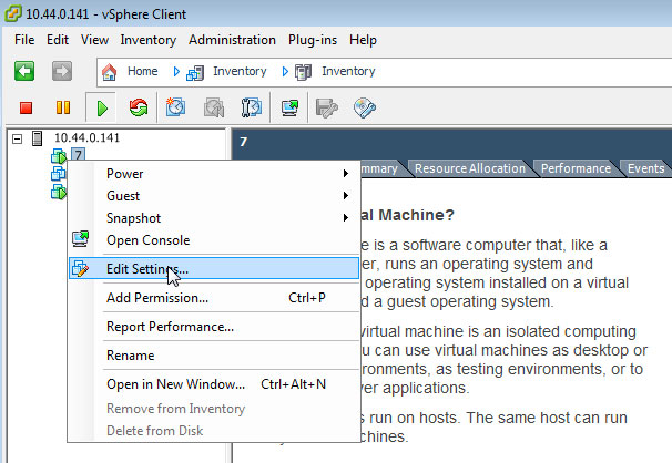 Disque USB sur machine virtuelle ESX