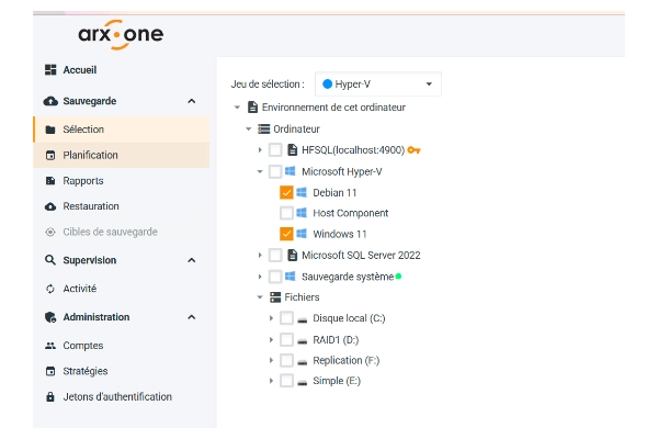 sauvegarde de serveur - étape 2